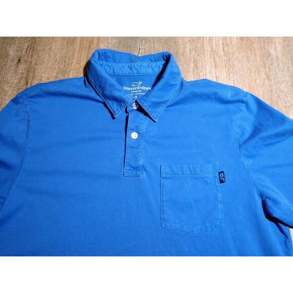 Vineyard Vines Classic Fit Polo Small Blue Pima Cotton - Picture 2 of 5